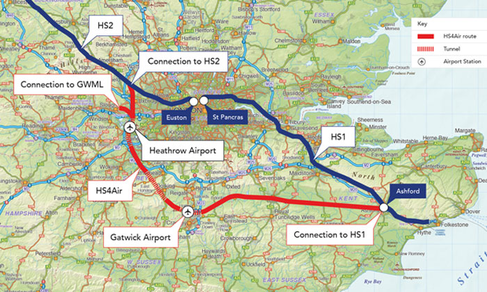 HS4Air: Proposed high speed rail links Britain's biggest airports