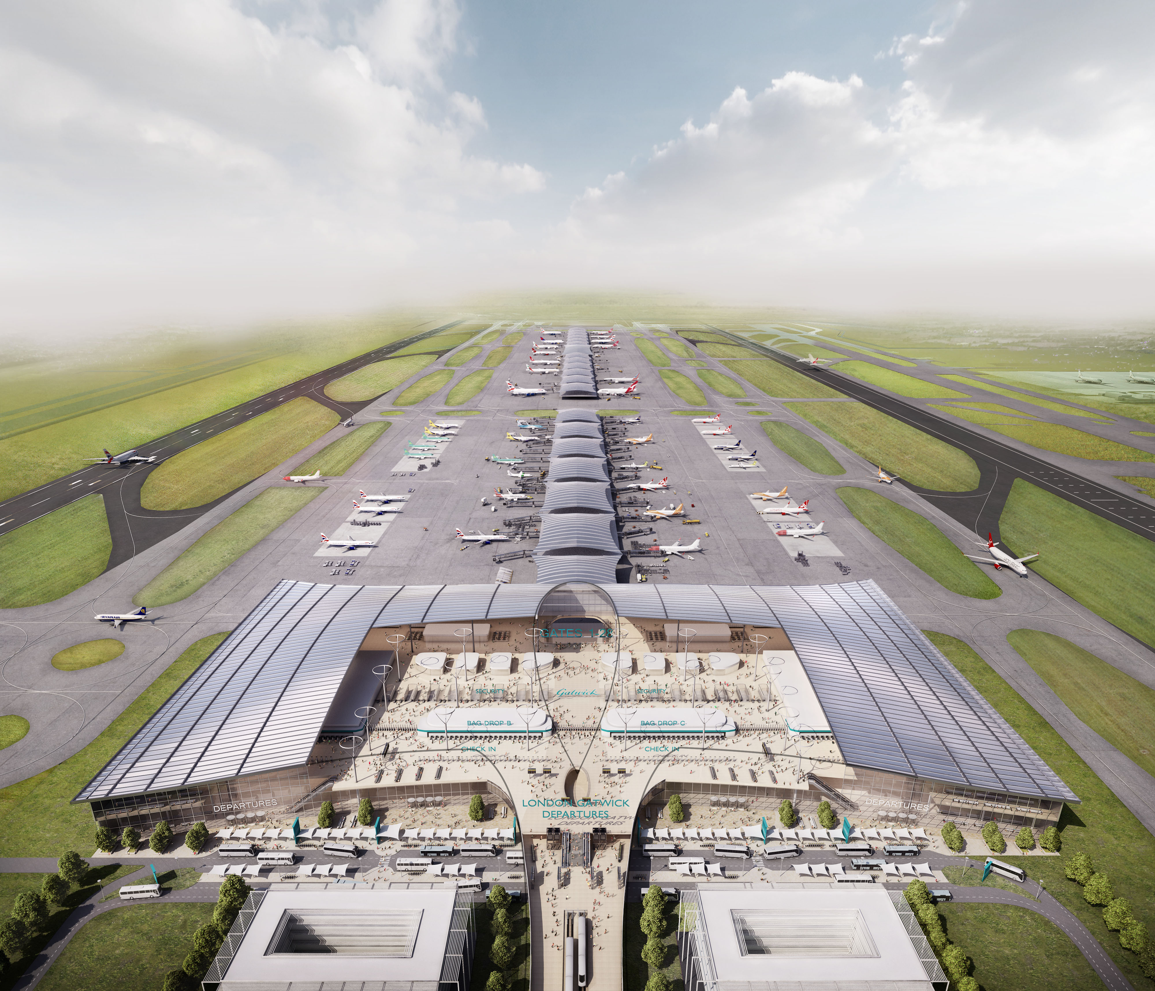 New Gatwick Airport expansion designs unveiled